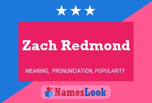 ملصق اسم Zach Redmond