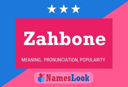 ملصق اسم Zahbone