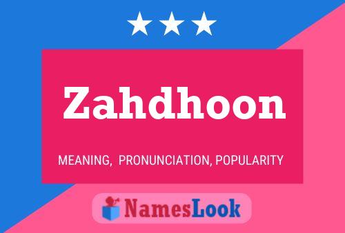 ملصق اسم Zahdhoon