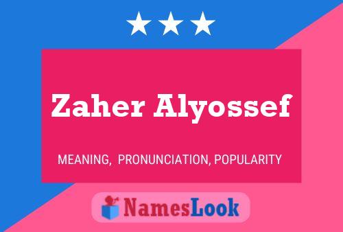 ملصق اسم Zaher Alyossef