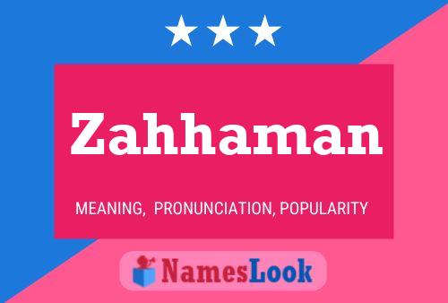 ملصق اسم Zahhaman