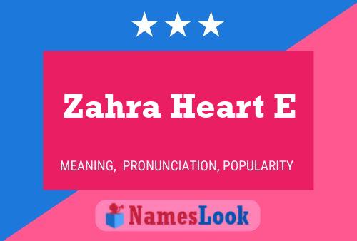 ملصق اسم Zahra Heart E