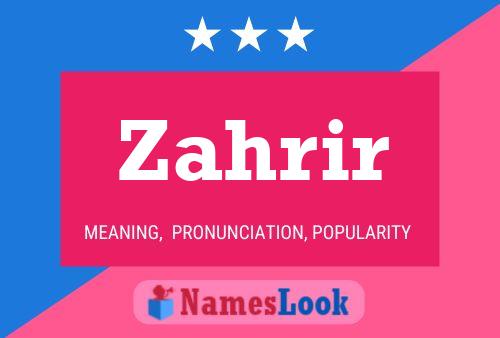 ملصق اسم Zahrir