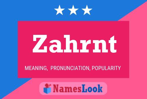 ملصق اسم Zahrnt