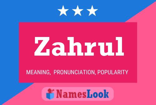 ملصق اسم Zahrul