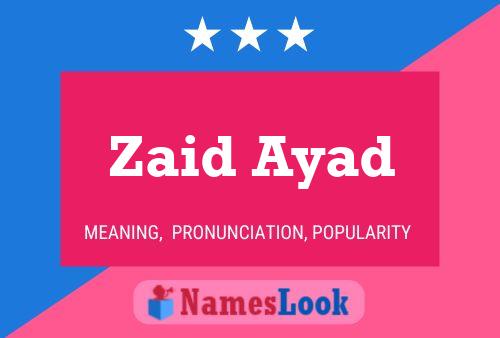 ملصق اسم Zaid Ayad