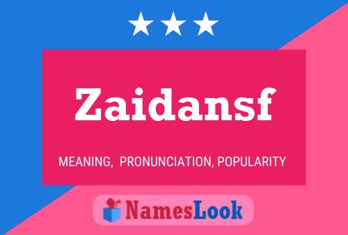 ملصق اسم Zaidansf