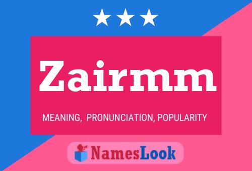 ملصق اسم Zairmm