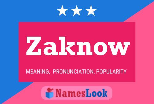 ملصق اسم Zaknow