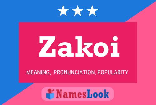 ملصق اسم Zakoi