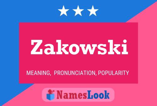 ملصق اسم Zakowski