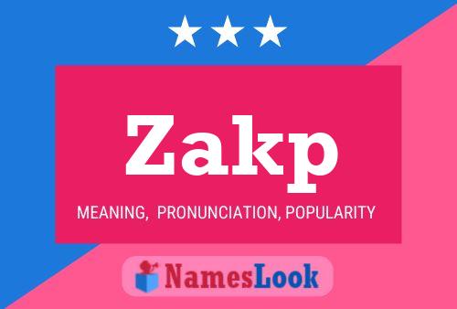 ملصق اسم Zakp