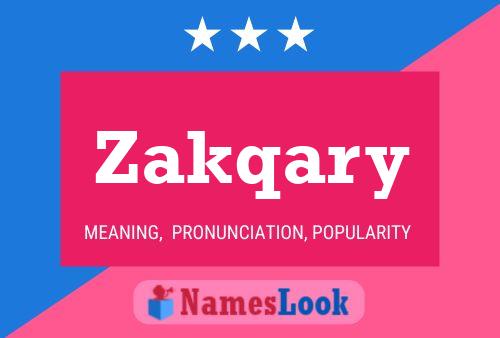 ملصق اسم Zakqary