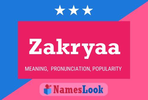 ملصق اسم Zakryaa