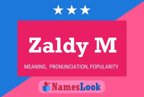 ملصق اسم Zaldy M