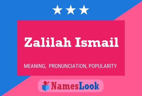 ملصق اسم Zalilah Ismail