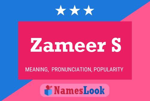 ملصق اسم Zameer S