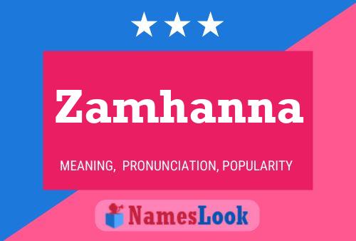 ملصق اسم Zamhanna