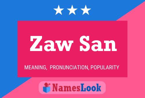 ملصق اسم Zaw San