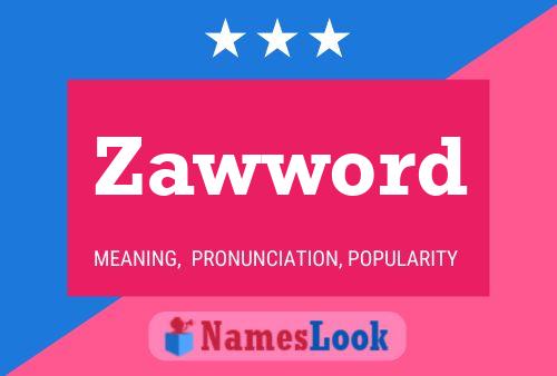 ملصق اسم Zawword