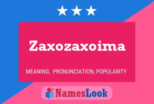 ملصق اسم Zaxozaxoima