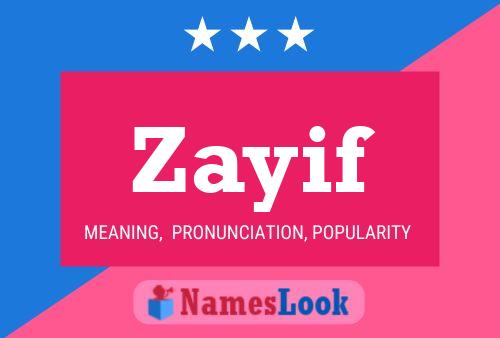 ملصق اسم Zayif