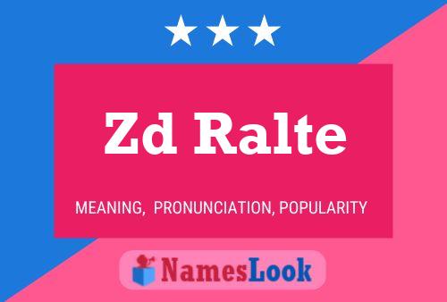 ملصق اسم Zd Ralte