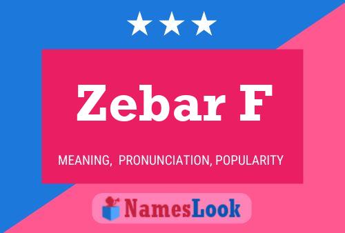 ملصق اسم Zebar F