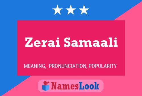 ملصق اسم Zerai Samaali