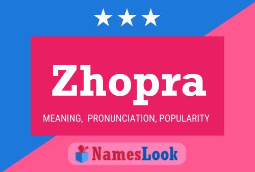 ملصق اسم Zhopra