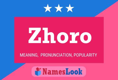 ملصق اسم Zhoro