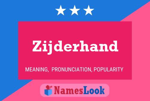 ملصق اسم Zijderhand