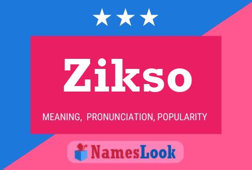 ملصق اسم Zikso