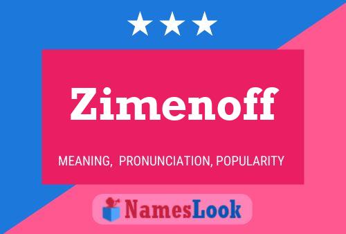 ملصق اسم Zimenoff