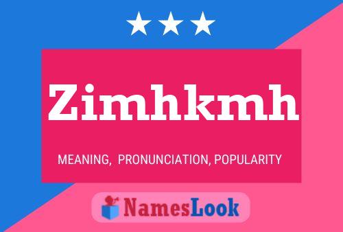 ملصق اسم Zimhkmh