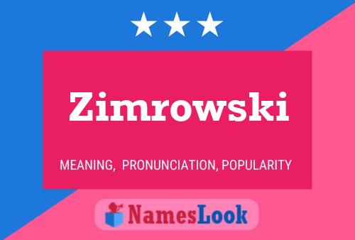 ملصق اسم Zimrowski