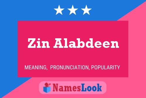 ملصق اسم Zin Alabdeen