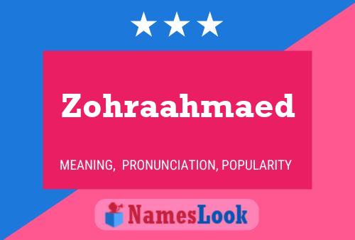 ملصق اسم Zohraahmaed