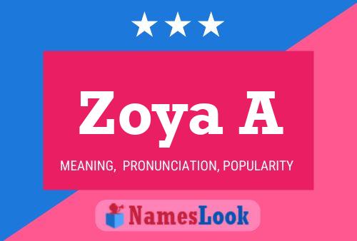 ملصق اسم Zoya A