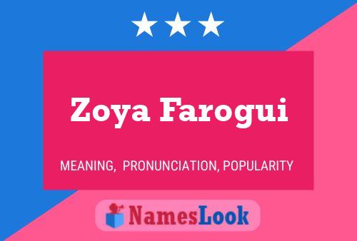 ملصق اسم Zoya Farogui