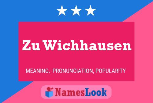 ملصق اسم Zu Wichhausen