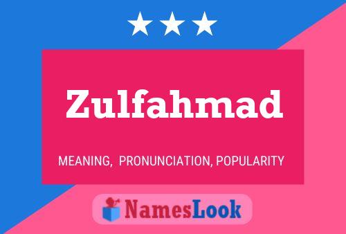 ملصق اسم Zulfahmad