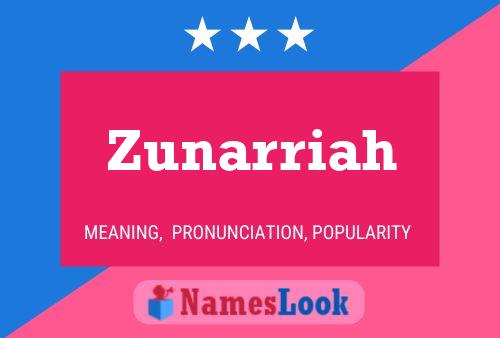 ملصق اسم Zunarriah