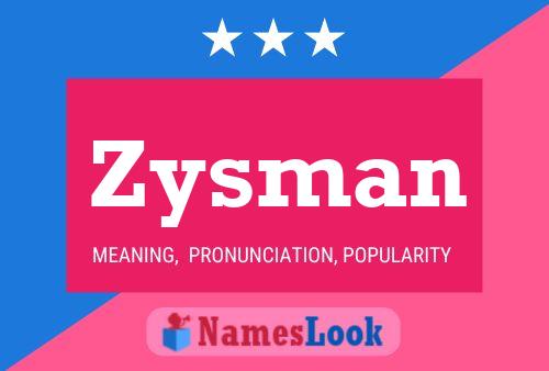 ملصق اسم Zysman